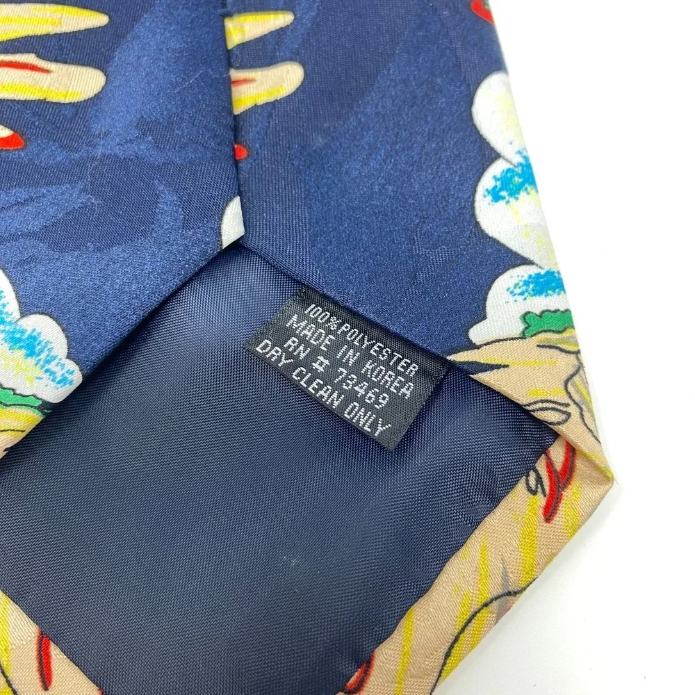 Vintage 1994 Looney Tunes Mania Tie‎ Men's Golf Necktie Tweety Taz Bugs Marvin
